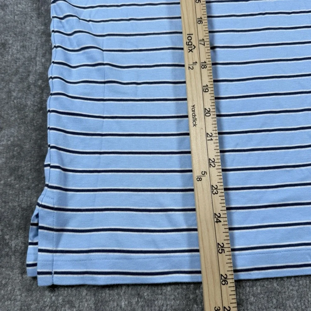 Polo Ralph Lauren Shirt Men's Medium Blue Striped Short Sleeve Knit